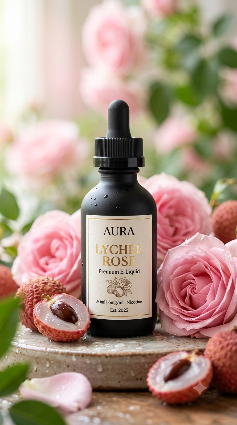 Litchi & Rose de Damas - E-liquide Floral 10ml
